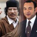 Le roi Mohamed 6 et le colonel  Kadhafi. 
